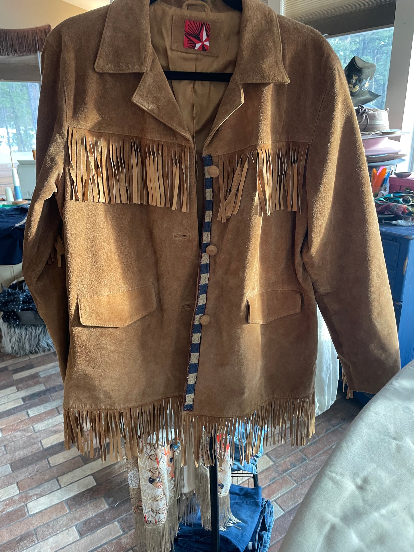 Vintage Leather Fringe Jacket